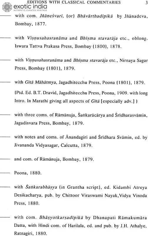 Bhagavadgita Bibliography (Set of 2 Volumes)