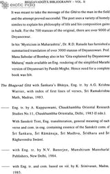 Bhagavadgita Bibliography (Set of 2 Volumes)