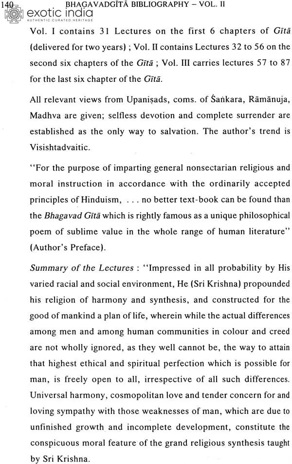 Bhagavadgita Bibliography (Set of 2 Volumes)