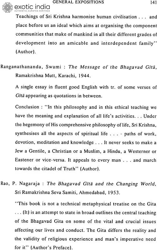 Bhagavadgita Bibliography (Set of 2 Volumes)