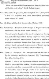 Bhagavadgita Bibliography (Set of 2 Volumes)