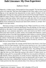 Tamil Dalit Literature (My Own Experience) - Retail Maharaj