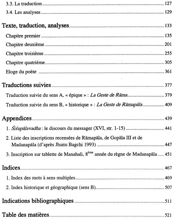 La Geste De Rama: Poème à Double Sens de Sandhyakaranandin - Retail Maharaj