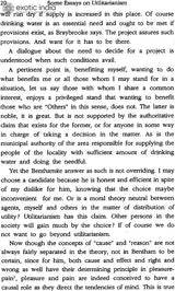 Some Essays on Utilitarianism