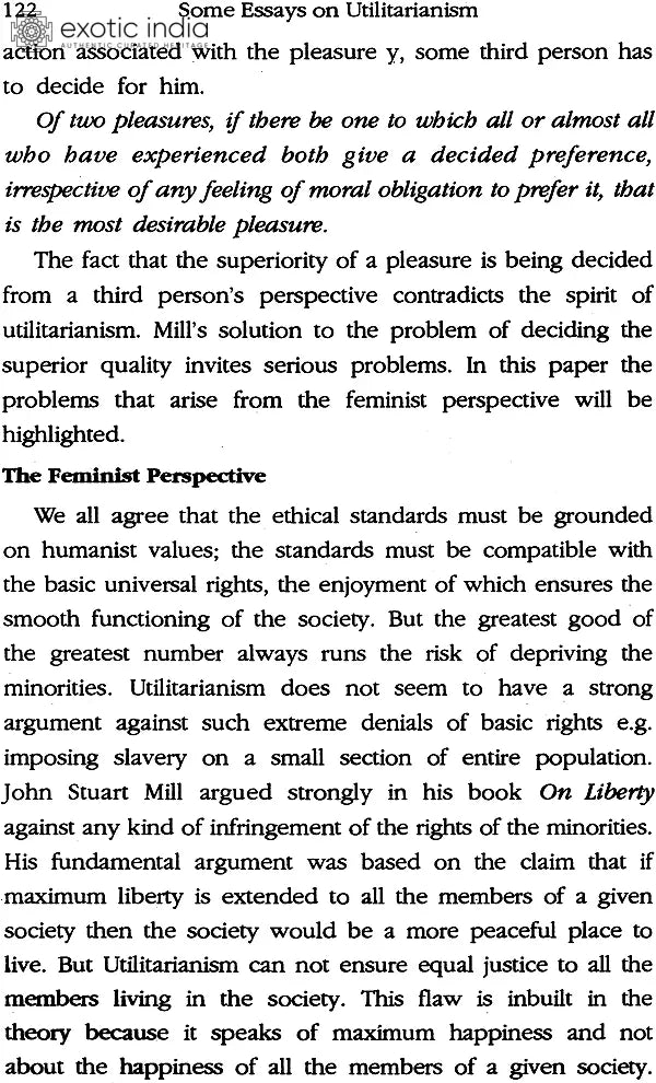 Some Essays on Utilitarianism