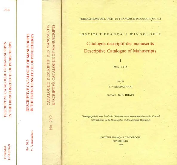 **Descriptive Catalogue of Manuscripts in The French Institute of Pondicherry - Retail Maharaj