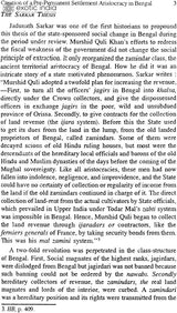 Property Aristocracy and The Raj