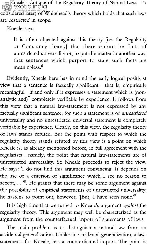 The Logical Character of Natural Laws (An Examination of Kneale's View)