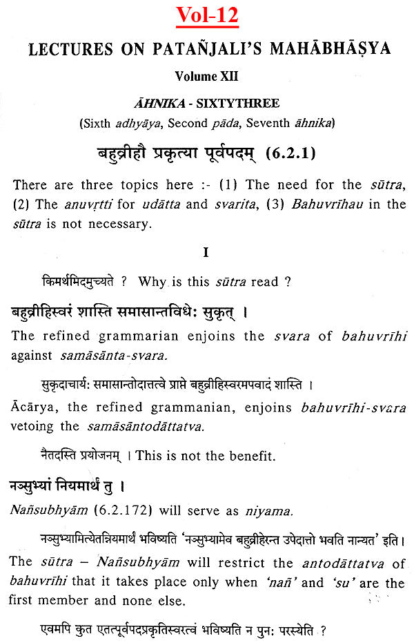 Lectures on Patanjali's Mahabhasya (Set of 14 Volumes)