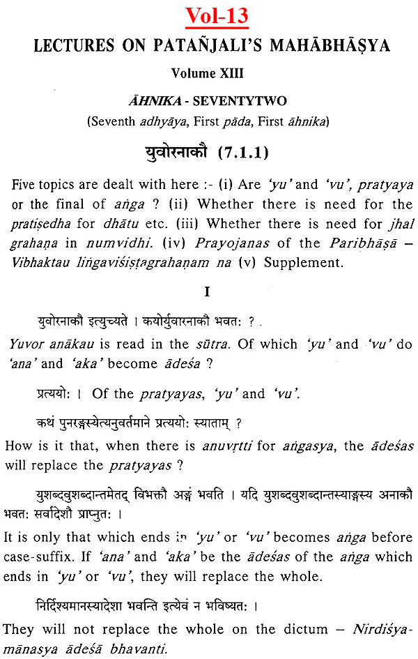 Lectures on Patanjali's Mahabhasya (Set of 14 Volumes)