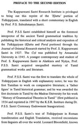 Tolkappiyam - The Earliest Extant Tamil Grammar With a Short Commentary in English (Set of 2 Volumes)