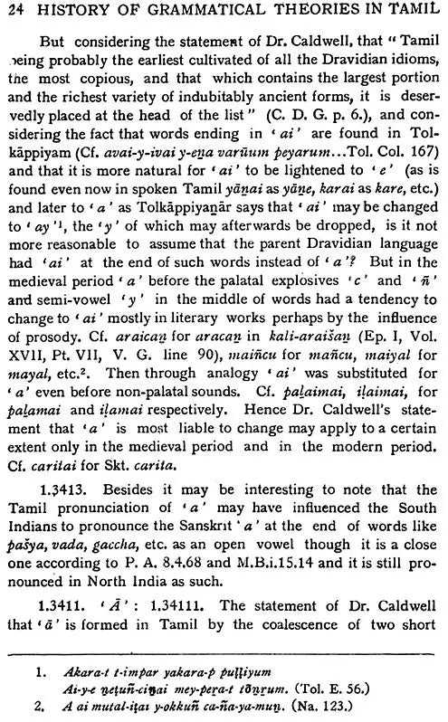History of Grammatical Theories in Tamil