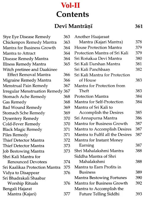 Encyclopaedia of Sabara Mantra -The Collection of Rare Sabara Mantra of Various Deities to Accomplish Variegated Spiritual and Worldly Desires along with Tantrika Herbal Glossary (Set of 2 Volumes) - Retail Maharaj