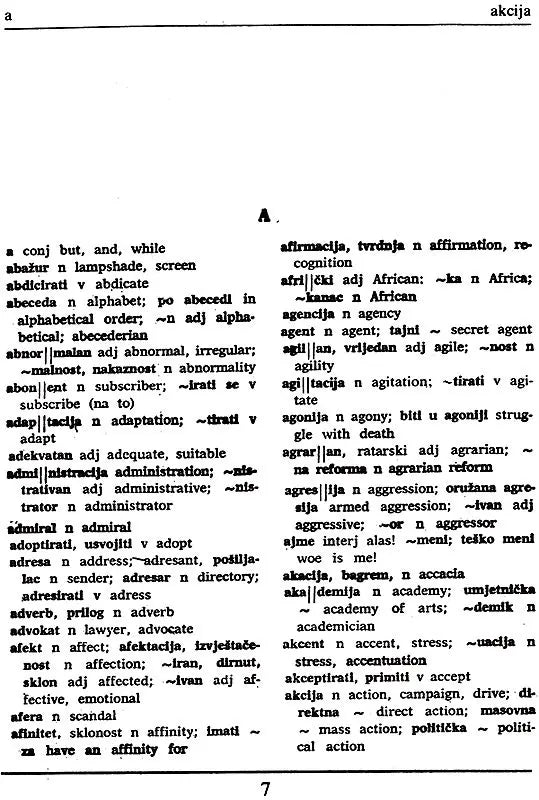 Dictionary (English-Croatian Croatian-English) (An old and Rare Book) - Retail Maharaj