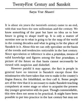 Sanskrit in The Twenty First century - Retail Maharaj