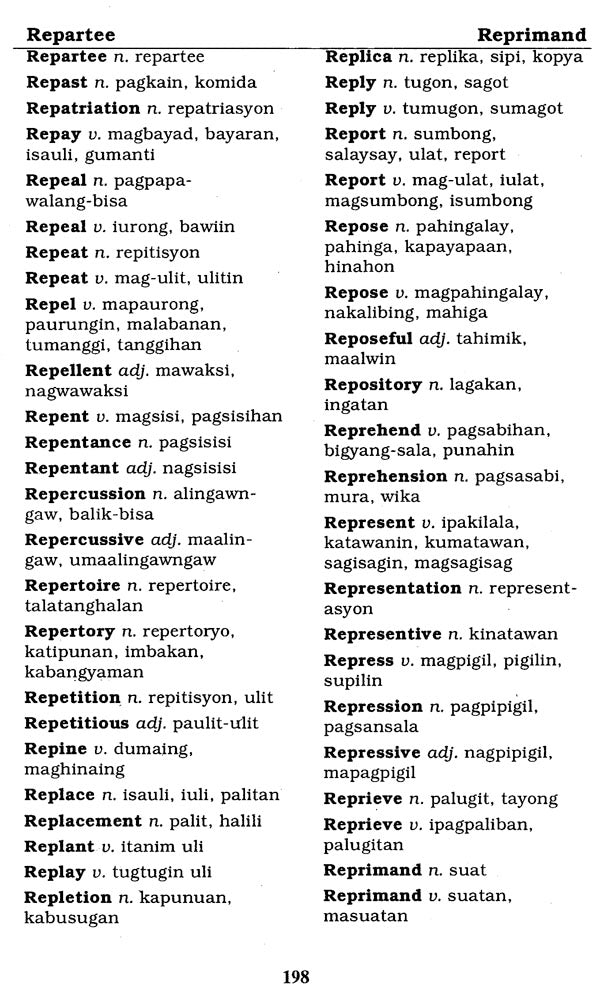 Dictionary - English-Tagalog, Tagalog-English - Retail Maharaj