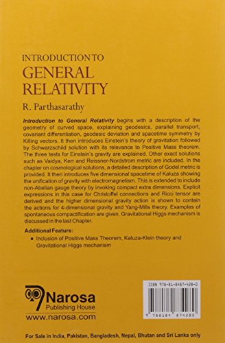 INTRODUCTION TO GENERAL RELATIVITY PB....Parthasarathy R - Retail Maharaj