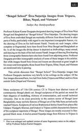 Nataraja: Images of Bengal