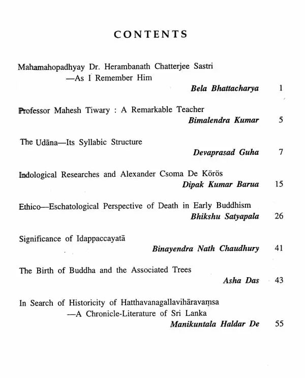 Journal of The Department of Pali- Vol- IX, 1999 (An Old and Rare Book)