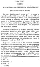 Hadith Literature (Its Origin, Development, Special Features and Criticism)