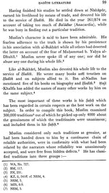 Hadith Literature (Its Origin, Development, Special Features and Criticism)