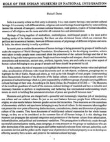 Journal of the Department of Museology- Volume: One (An Old Book)