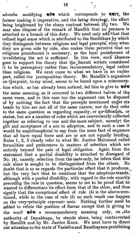 Theory of Adoption (An Old and Rare Book - Pin Holed)