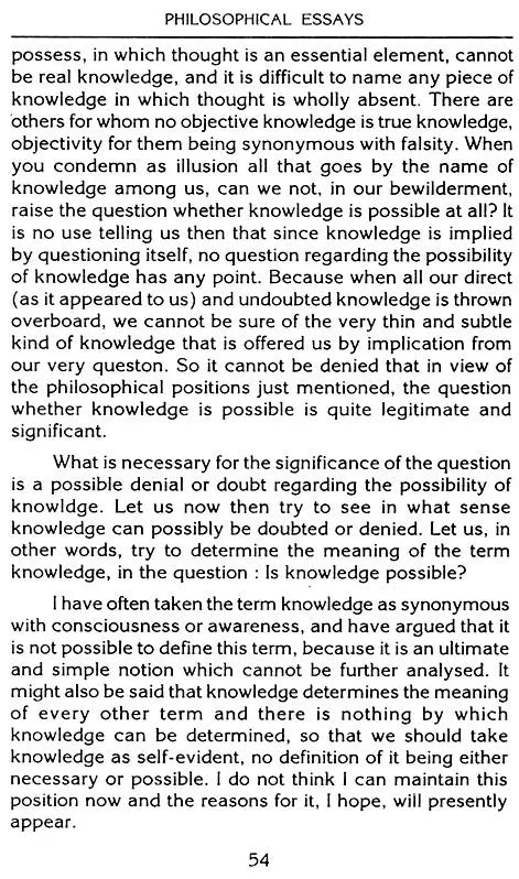 Philosophical Essays (An Old and Rare Book)