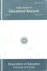 Indian Journal of Educational Research – Volume I (Old Book)