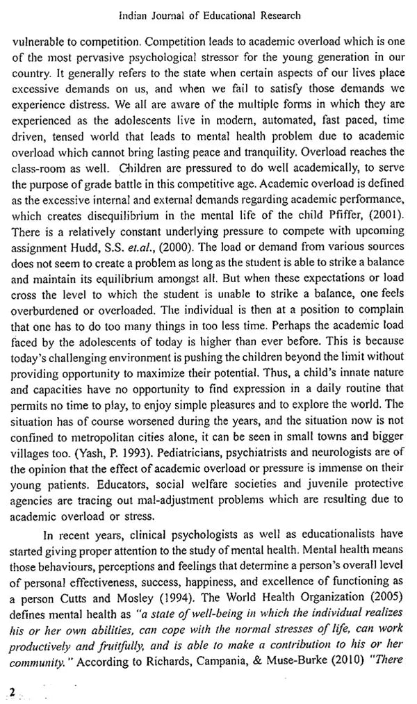 Indian Journal of Educational Research: Peer Reviewed - Volume IV (Old Book)