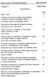 Indian Journal of Educational Research: Peer Reviewed- Volume V