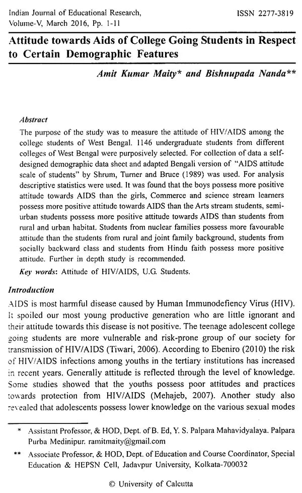 Indian Journal of Educational Research: Peer Reviewed- Volume V