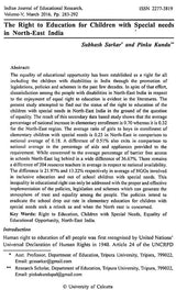 Indian Journal of Educational Research: Peer Reviewed- Volume V