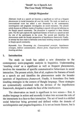 Bulletin of The Department of Linguistics- Professor Satya Ranjan Banerjee Memorial Vol-XX, 2017 (An Old and Rare Book)