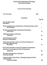 Journal of The Department of Sociology (An Old and Rare Book)