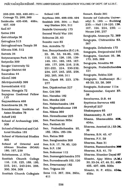 Pracyasiksasuhasini- Seventy-Fifth Anniversary Celebration Volume of The Department of Ancient Indian History and Culture (An Old and Rare Book)