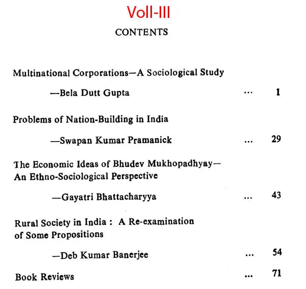 Journal of The Department of Sociology - Set of 4 Volumes (An Old and Rare Book)
