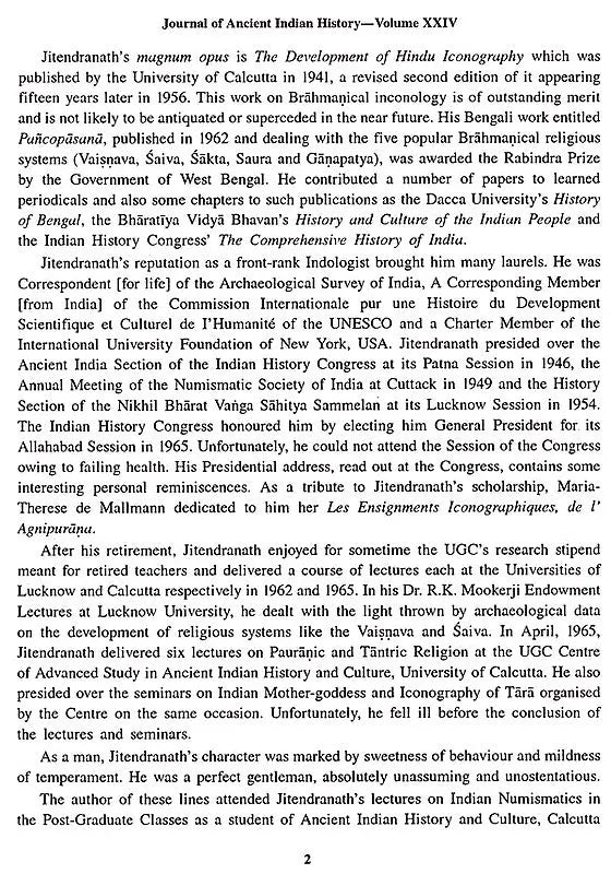 Journal of Ancient Indian History Volume XXIV 2007-08