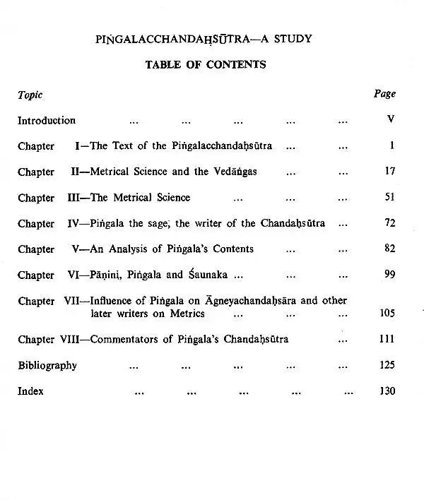 Pingalacchandahsutra A Study