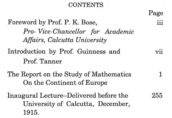 Report on the Study of Mathematics on the Continent of Europe (An Old Book)