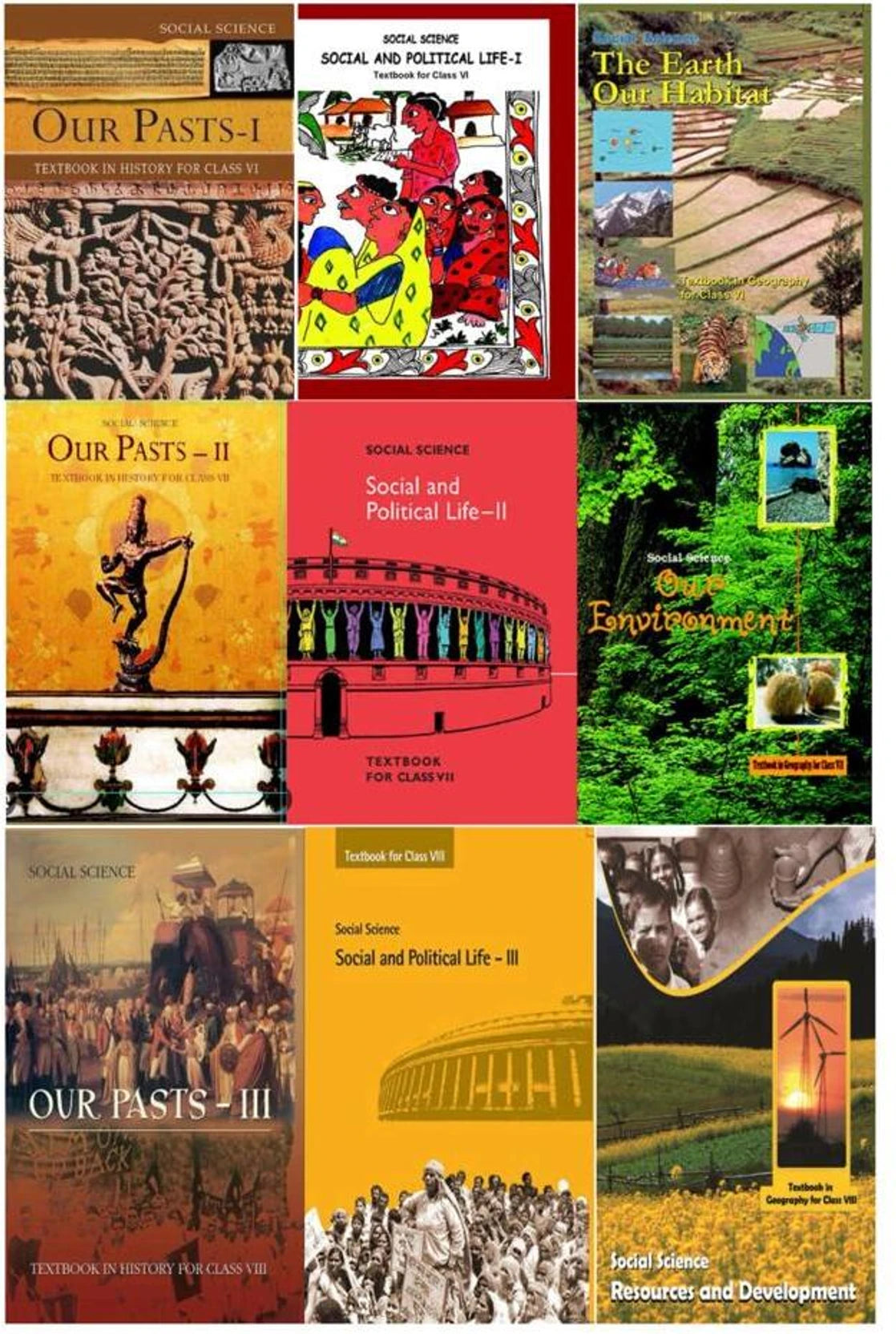 SET of NCERT books for Class 6, 7, and 8 - Retail Maharaj
