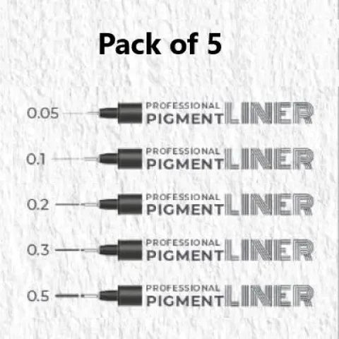 Doms Amariz Professional Pigment Liners Set of 5 - Retail Maharaj