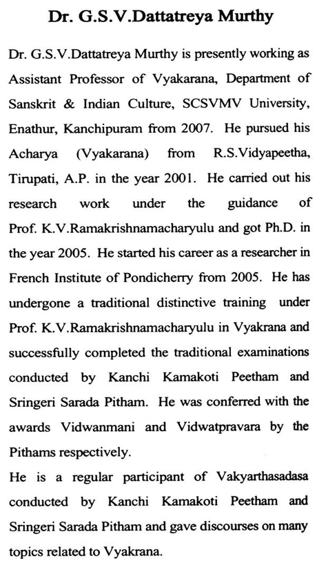 A Study of Vakyartha Chandrika of the Paribhashendu Shekhar - Retail Maharaj