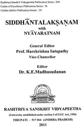 Siddhanta Lakshanam with Nyaya Ratna - Retail Maharaj