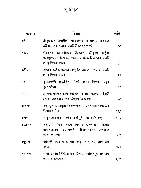 Sri Uddhava Gita (Bengali)