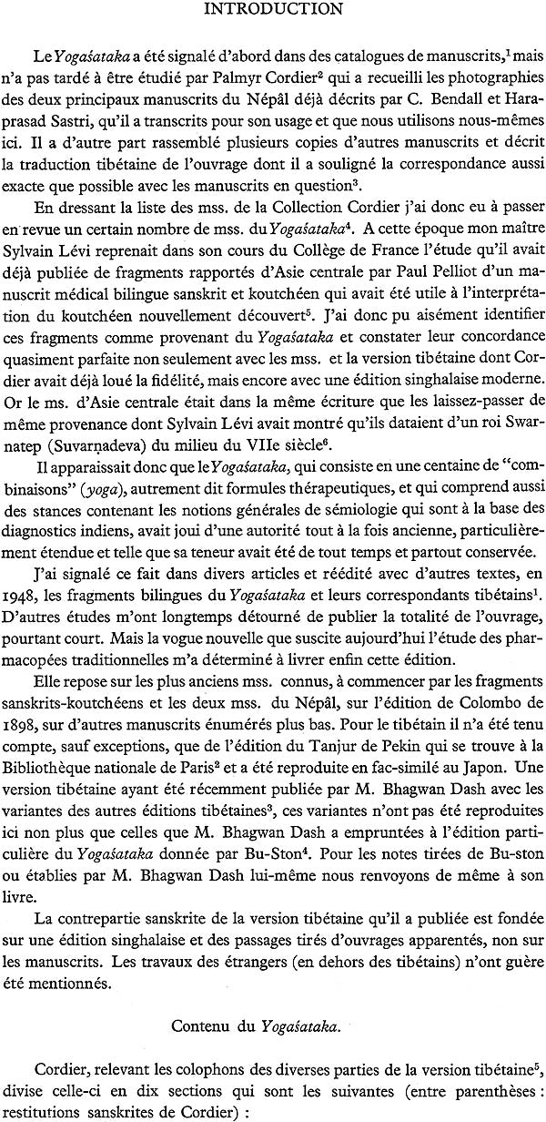 Yogasataka: Texte Médical Attribué à Nagarjuna (An Old and Rare Book) - Retail Maharaj