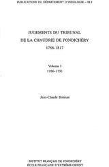 Jugements du Tribunal de la Chaudrie de Pondichéry 1766–1817 (Set of 2 Volumes) - Retail Maharaj