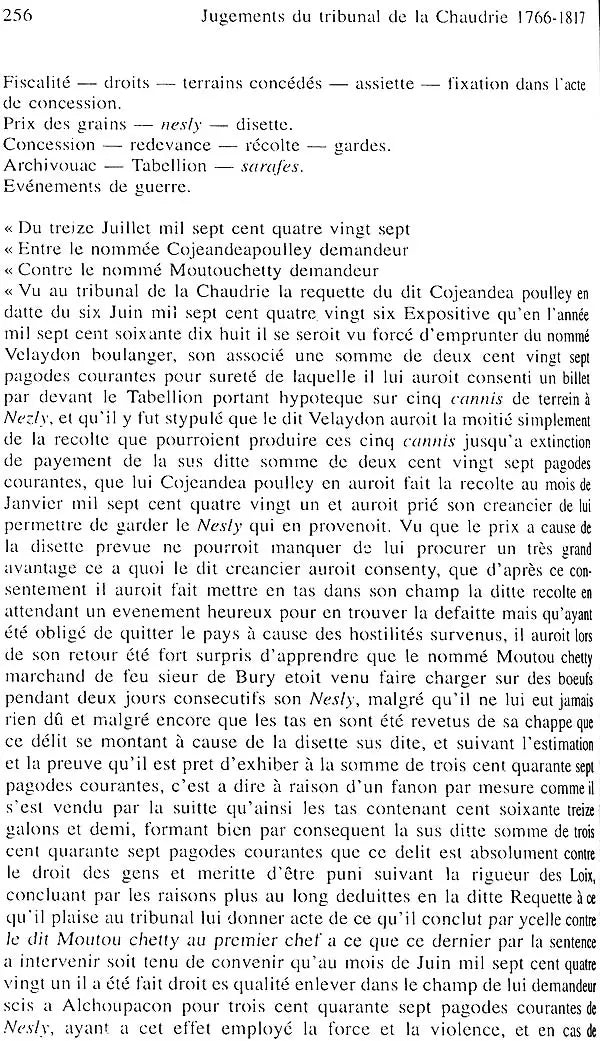 Jugements du Tribunal de la Chaudrie de Pondichéry 1766–1817 (Set of 2 Volumes) - Retail Maharaj