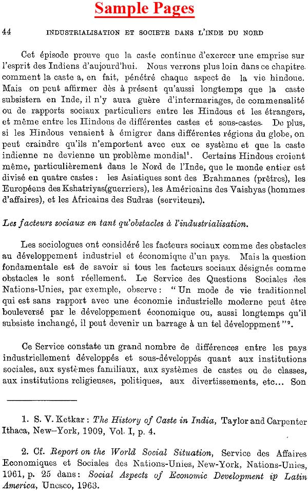 Industrialisation et Société Dans L'Inde Du Nord (An Old and Rare Book) - Retail Maharaj