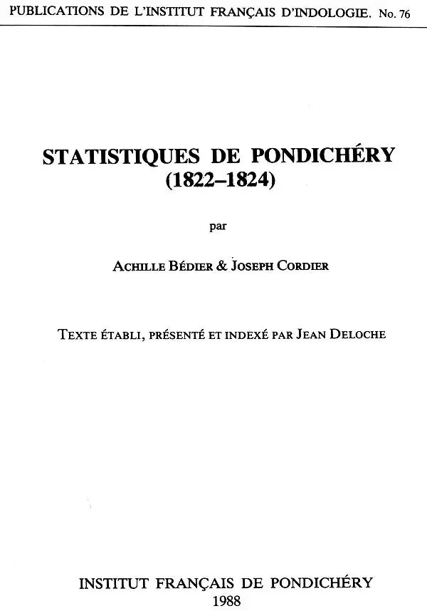 Statistiques de Pondichéry (1822–1824) - Retail Maharaj